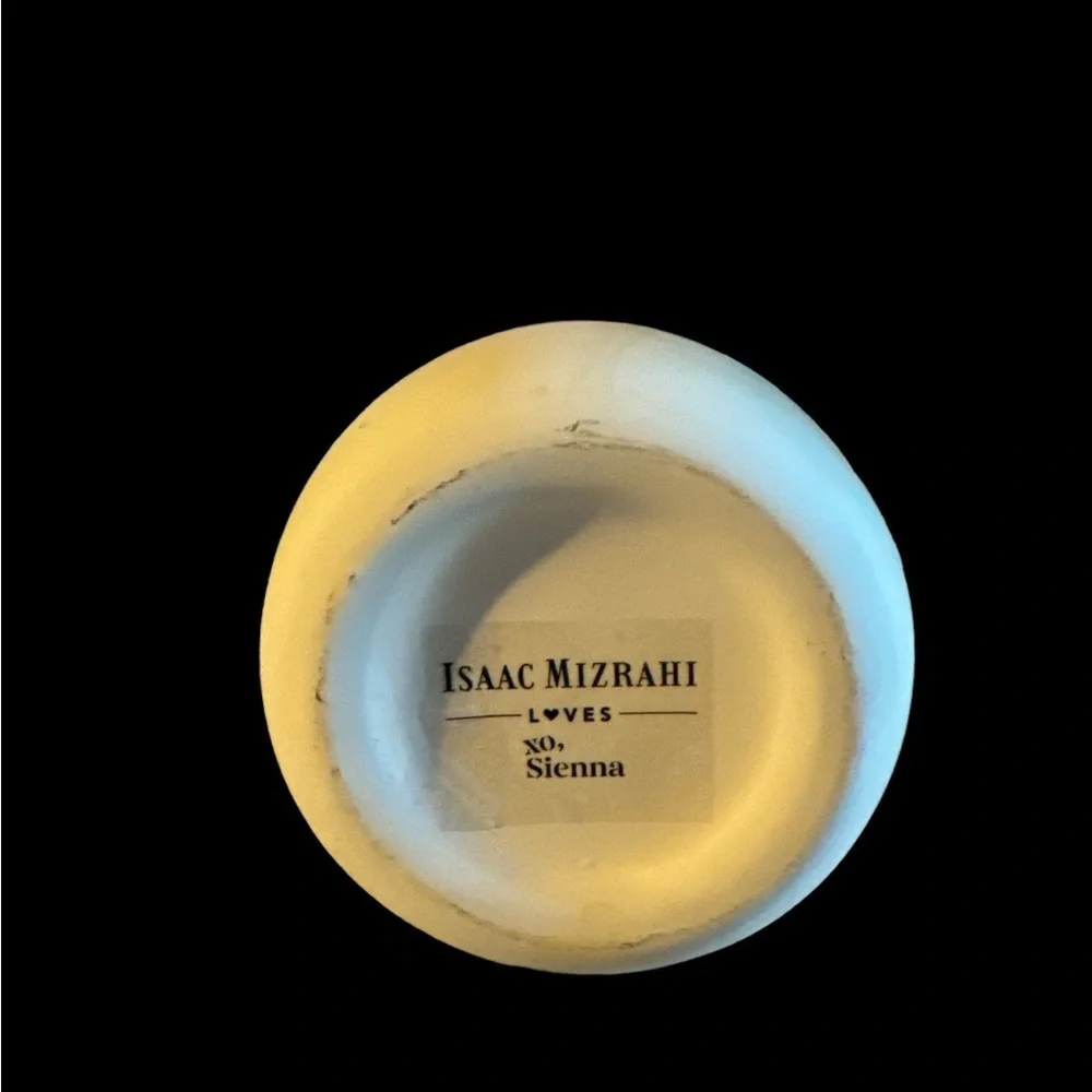 Ceramic Isaac Mizrahi Loves xo, Sienna cream and soft pink vase - perfect size!